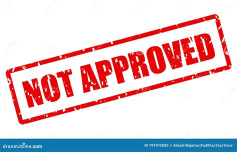Not Approved Vector Stamp Stock Vector Illustration Of Application