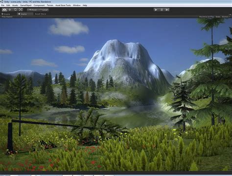 3d Model Mountain Vegetation Vr Ar Low Poly Cgtrader