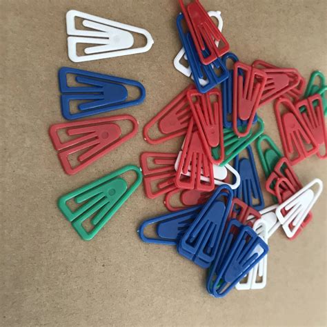 Triangle Plastic Paper Clips1 38 Inchassorted Colors Buy Plastic
