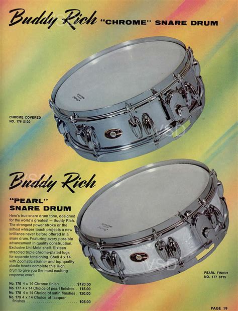 Early 70s Buddy Rich 4x14 Snare Drum Vintage Drum Forum