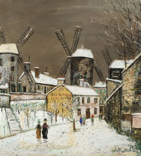 Maurice Utrillo 1883 1955 Les Trois Moulins De Montmartre Sous La