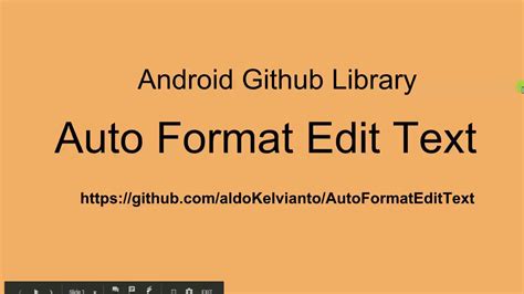Android Github Library Auto Format Edittext Youtube