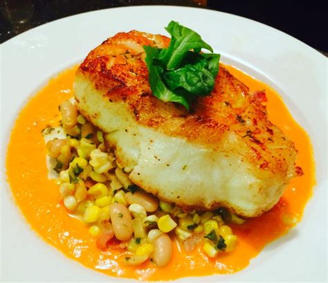 Sea Bass With Cannellini Beans And Red Pepper Sauce Miko S Morsels Recipe Sea Bass Recipe