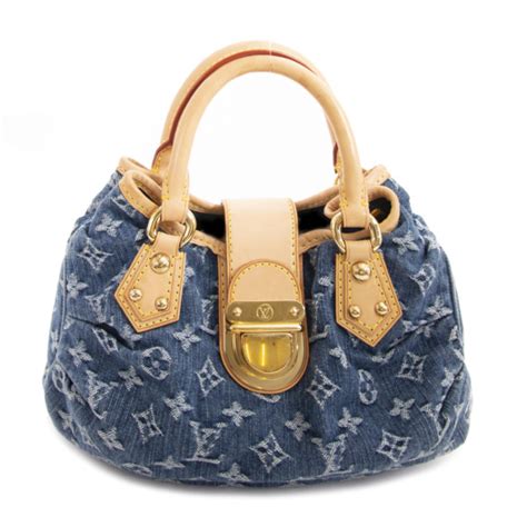 Louis Vuitton Pleaty Pm Blue Monogram Denim Handbag Labellov Buy And