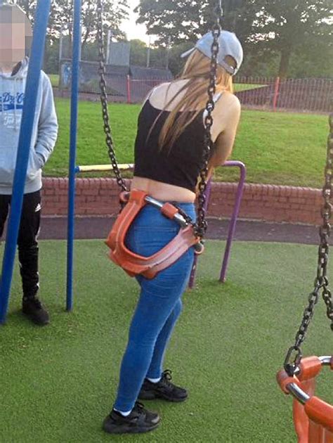 firefighters swing to rescue as girl 14 gets stuck in playground express and star