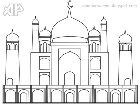 Mewarnai Gambar Masjid Sederhana Mewarnai Gambar Cabe Drawing Image