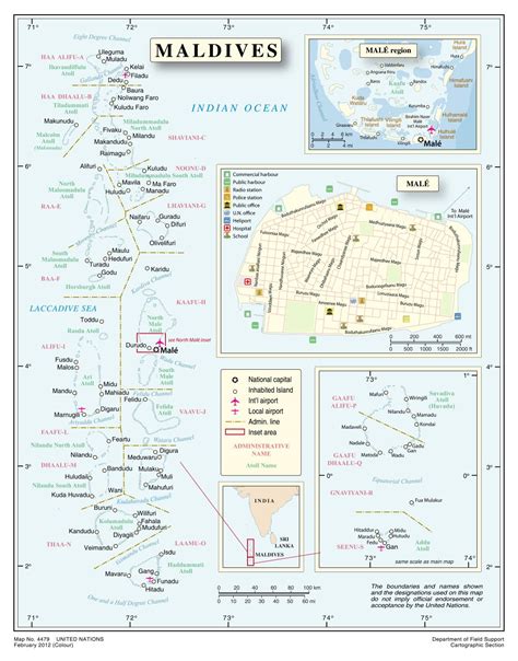 Large Scale Detailed Political Map Of Maldives Maldives Asia