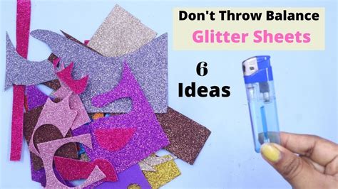 6 Creative Crafts From Waste Glitter Paper Awesome Crafts From Glitter