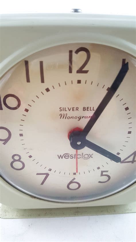 Westclox Monogram Silver Bell Alarm Clock