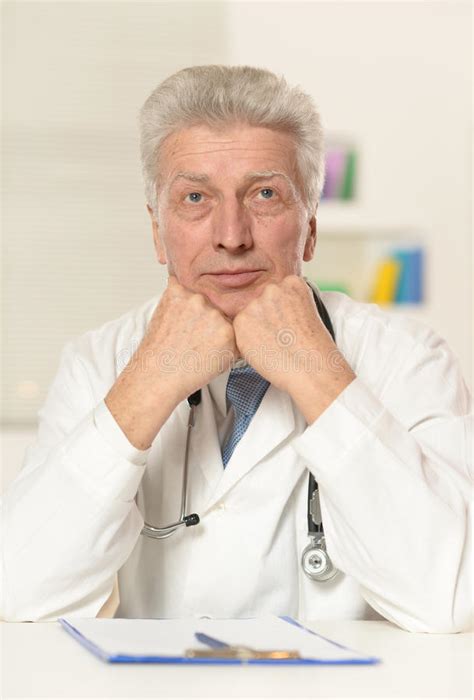 Mature Male Doctor Stock Image Image Of Backdrop Clinical 84585349
