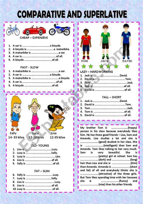 Adjectives Comparatives And Superlatives 7o Images