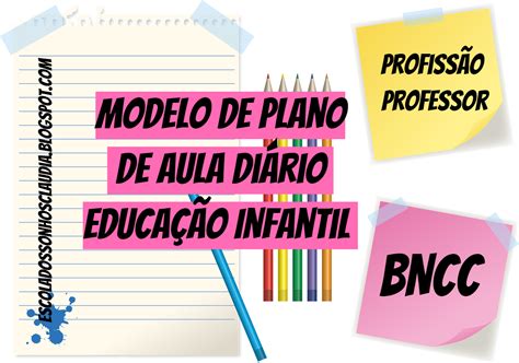 Blog Profissão Professor Modelo De Plano De Aula Diário De Acordo Com