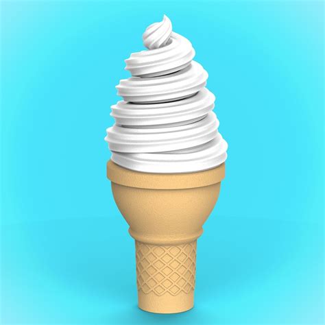 Ice Cream Cone 3d Model Cgtrader