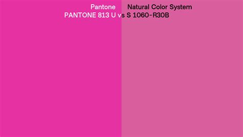 Pantone 813 U Vs Natural Color System S 1060 R30b Side By Side Comparison