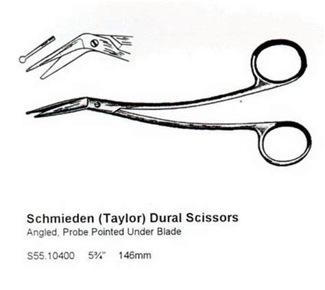 Schmieden Taylor Dural Scissors Angled Led 575 146mm Surgical