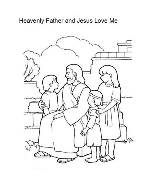 Heavenly Father And Jesus Love Me Coloring Page : Color Luna