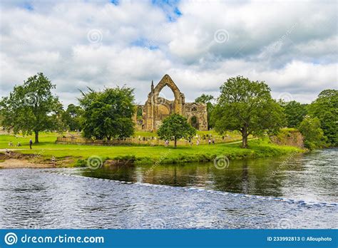 Stepping Stones Over The River Wharfe At Bolton Abbey Stock Image
