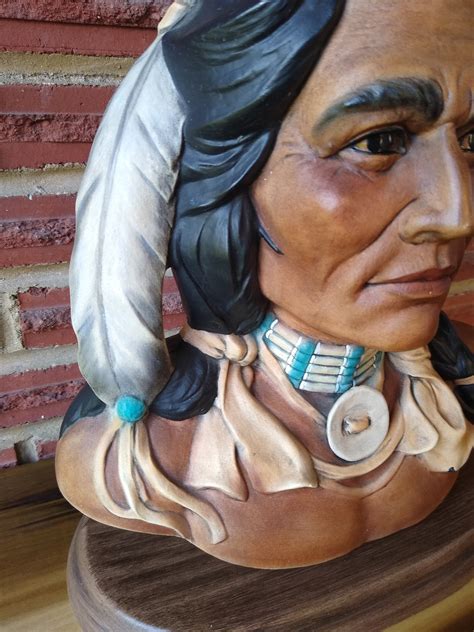 Beautiful Large Native American Bust Etsy