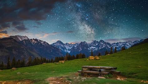 1336x768 Tatras Mountains Milky Way Laptop Hd Hd 4k Wallpapersimages