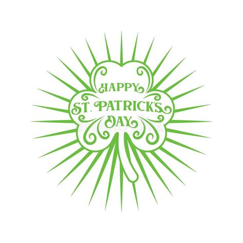 St Patrick`s Day Vector Illustration Happy St Stock Vector Illustration Of Green