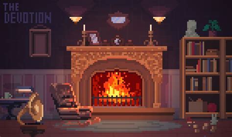 Gamesthe Devotion Pixel Art Fireplace Pixel