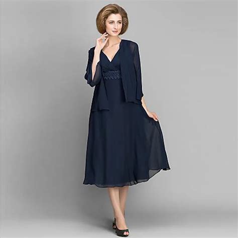 Cheap Promotion Custom Made Navy Blue Mother Of The Bride Dresses