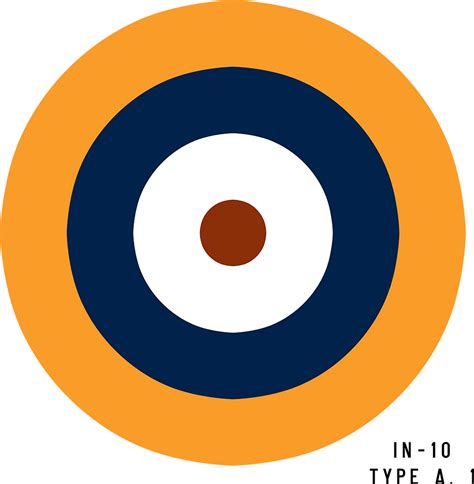 Royal Air Force Type A1 Military Aircraft Roundel Insignia