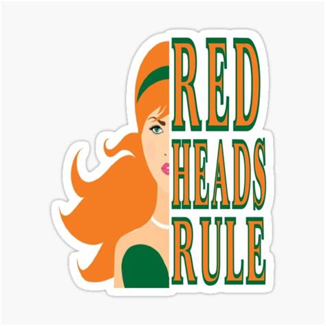 Ginger Pride Unique Redheads Ginger Hair Red Heads Rule Sticker For Sale By Elysia Bliss