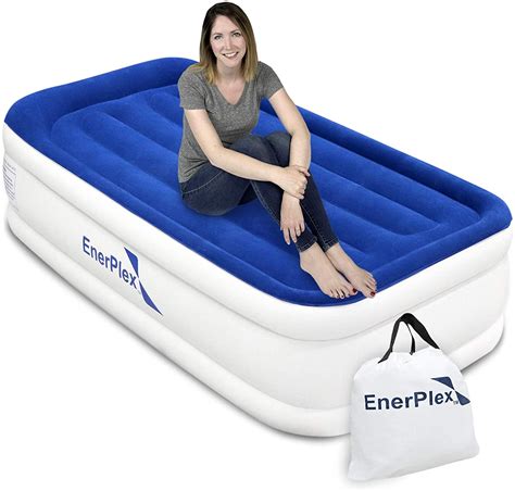 Enerplex Luxury 15 Inch Double High Twin Air Mattress With Built In