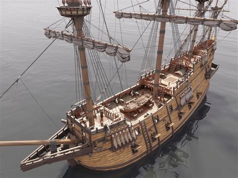 Igor Y This 3d Galleon Includes A Fully Detailed Interior