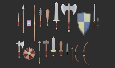Low Poly Weapon Pack By Cardinalzebra