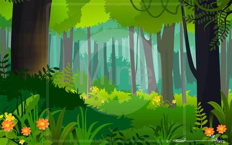 Selva Art Cartoon Forest