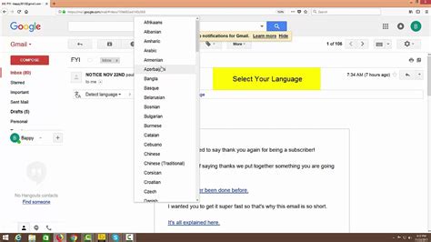 How To Translate Emails In Gmail Youtube