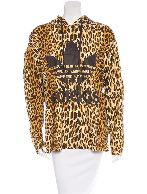 Jeremy Scott X Adidas Leopard Print Hooded Sweatshirt Clothing