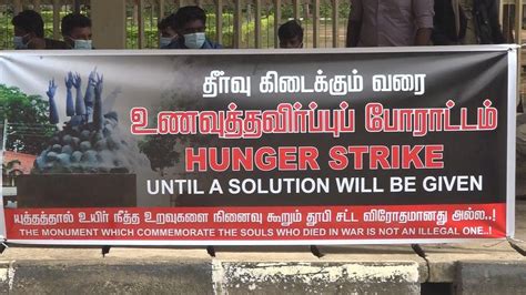Sri Lanka Tamil War Monument To Be Rebuilt After Hunger Strike Bbc News