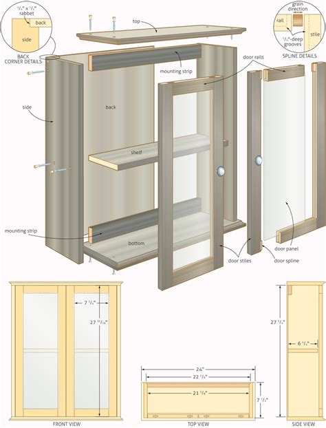You'll then want to sketch out a plan for your cabinets based on these measurements. Arts and Crafts style shelves in 2020 | Bathroom wall cabinets, Cabinet plans, Woodworking furniture