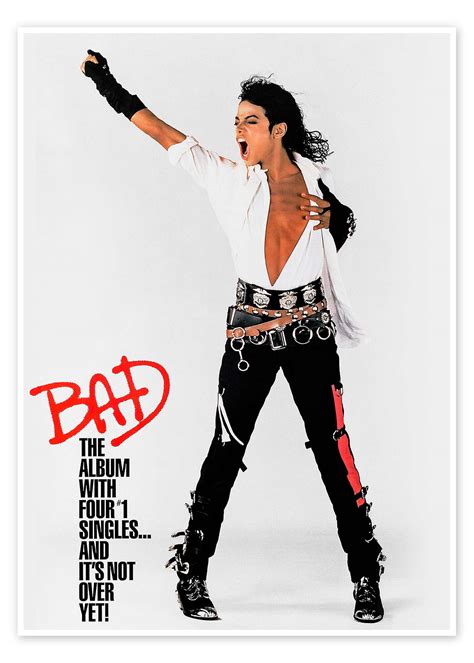 Michael Jackson Bad De Vintage Entertainment Collection Em Póster Tela E Muito Mais