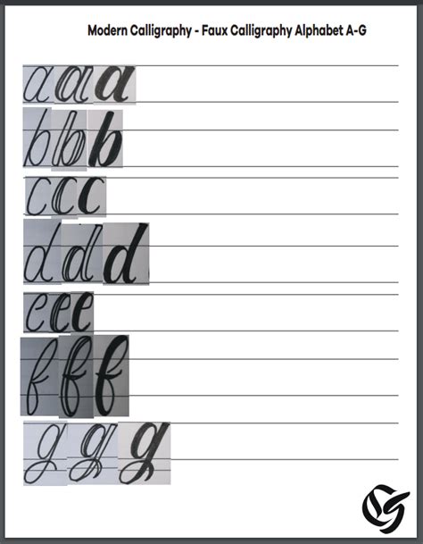 Printable Calligraphy Practice Sheets