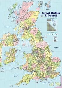 Hand drawn map of the united kingdom including england, wales, scotland and northern ireland and their capital cities. MAP OF GREAT BRITAIN UK ENGLAND SCOTLAND WALES & N IRELAND ...