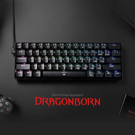 Buy Redragon K630 Dragonborn 60 Wired Rgb Gaming Keyboard 61 Keys