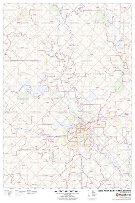 Caddo Parish Zip Code Map Louisiana Caddo Parish County Zip Codes