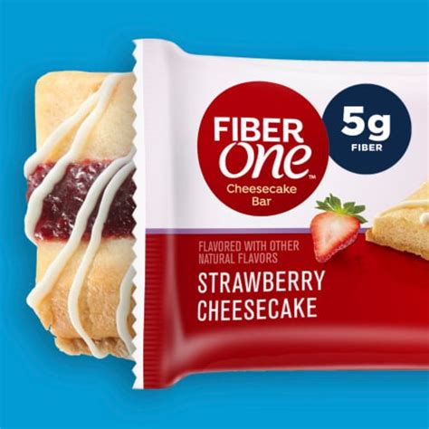 fiber one strawberry cheesecake bars low net carb low sugar healthy dessert snacks 5 ct 1 35