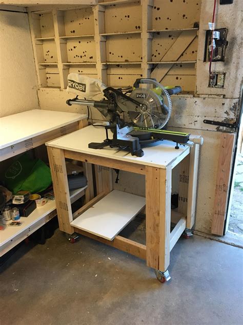 Step Two Build A Rolling Miter Saw Bench With The Extra Wood