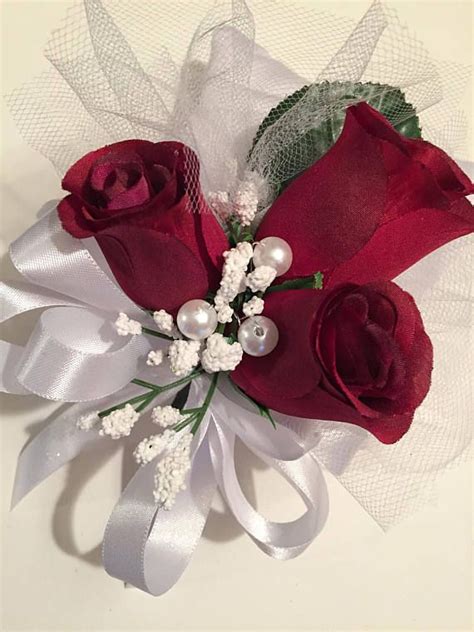 Mothers Day Corsage Burgundy Rose Corsage Prom Corsage And