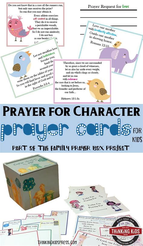 Prayer For Character Prayer Cards For Kids