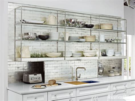 If you want to add a more personal and decorated look to your walls, mount some cabinets with open storage. Open Shelves in Kitchens - Southern Hospitality
