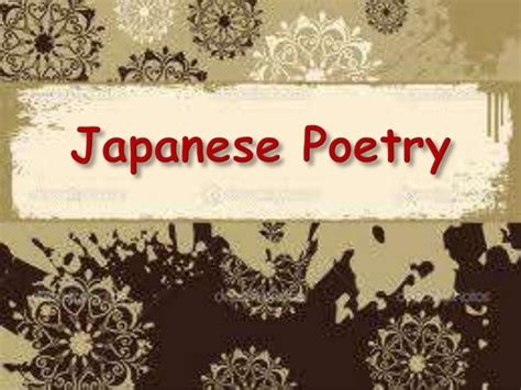 Japanese Poetry