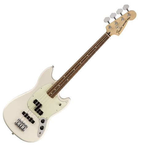 Fender Mustang Bass Pj Pf Olympic White Rich Tone Music