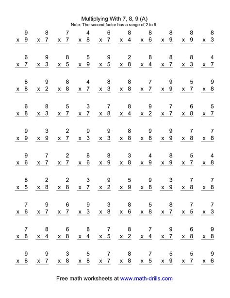 15 Best Images Of Mad Minute Multiplication Printable Math Worksheets