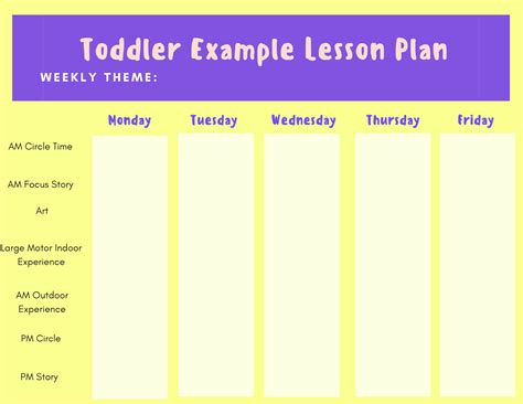 Toddler Blank Lesson Plan - Magical Beginnings